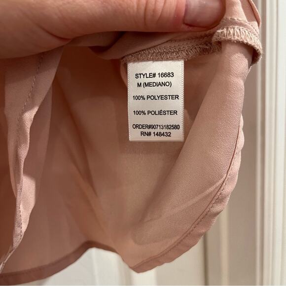 BeCool Women’s Blush Pink 3/4 Sleeve Blouse Sz Medium - Picture 5 of 7